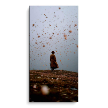 Automnal champ voyageur - tableau PVC mat