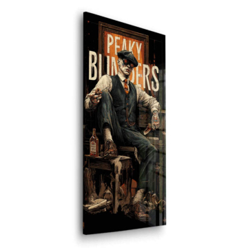 Gangster inspiré de Peaky Blinders - tableau en verre acrylique