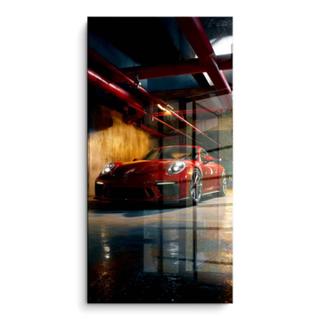 Porsche Inspired Red Sports Car PVC Gloss Art