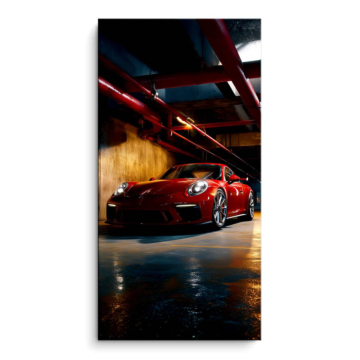 Porsche Inspired Red Sports Car PVC Matt Art