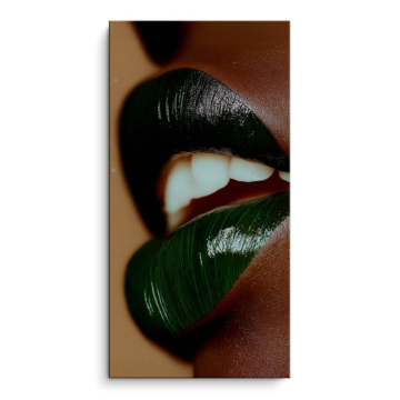Green Lips Closeup PVC Matt Art