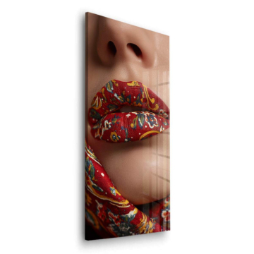 Paisley Lips Acrylic Glass Art