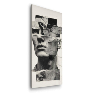 Fragmented Male Portrait Acrylic Glass Art
