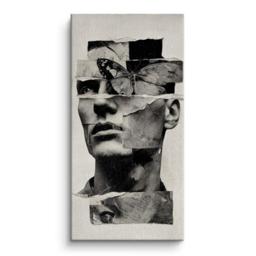 Fragmented Male Portrait Canvas Art