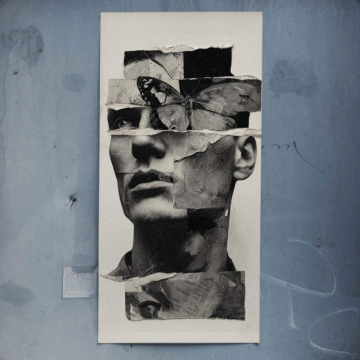 Fragmented Male Portrait Poster Art