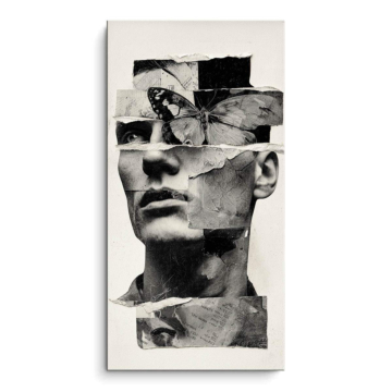 Fragmented Male Portrait PVC Matt Art