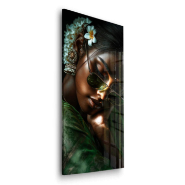 Tropical Beauty Portrait Acrylic Glass Art