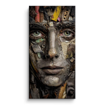 Fragmented Face Portrait Canvas Art