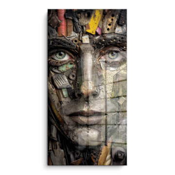 Fragmented Face Portrait PVC Gloss Art