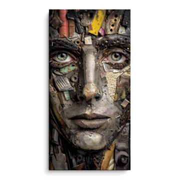 Fragmented Face Portrait PVC Matt Art