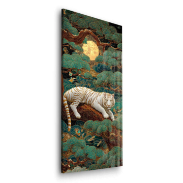 White Tiger Jungle Acrylic Glass Art