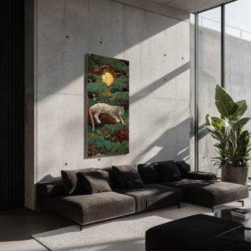 White Tiger Jungle Dibond Matt Art