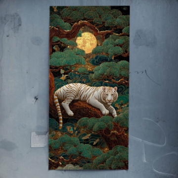 White Tiger Jungle Poster Art