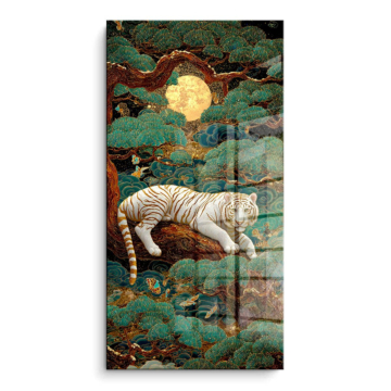 White Tiger Jungle PVC Gloss Art