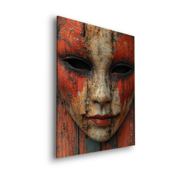 Masque rustic mystique - tableau Dibond mat