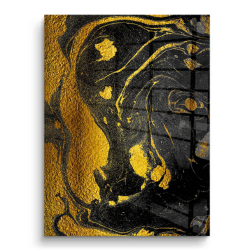Y negro dorado vetas - cuadro PVC brillante
