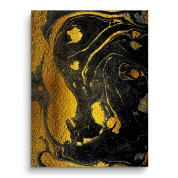 Y negro dorado vetas - cuadro PVC mate