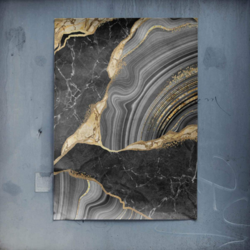 Mármol negro geoda - póster