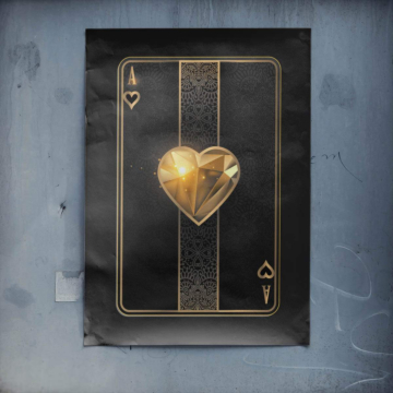 As dorado de corazones - póster