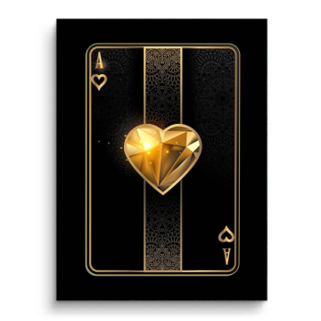 As dorado de corazones - cuadro PVC mate