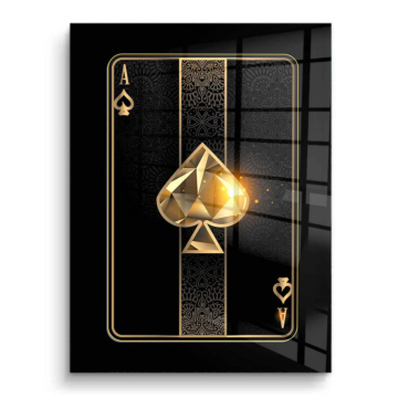 As dorado de picas - cuadro PVC brillante