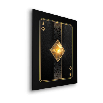 As de diamantes carta de juego - cuadro Dibond mate