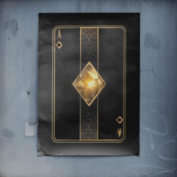 As de diamantes carta de juego - póster