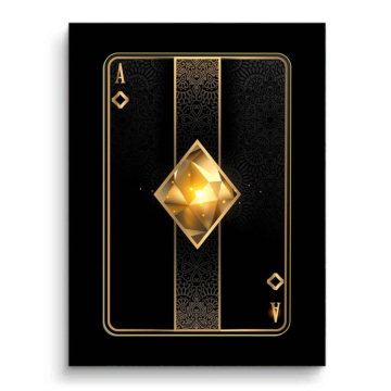 As de diamantes carta de juego - cuadro PVC mate