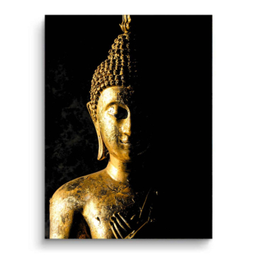 Estatua dorado buddha - cuadro PVC mate