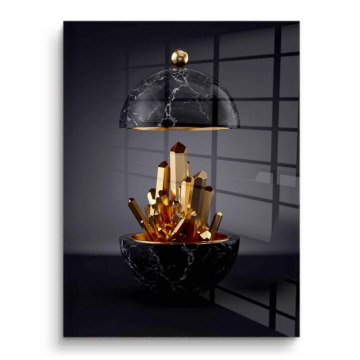 Tesoro dorado roto - cuadro PVC brillante