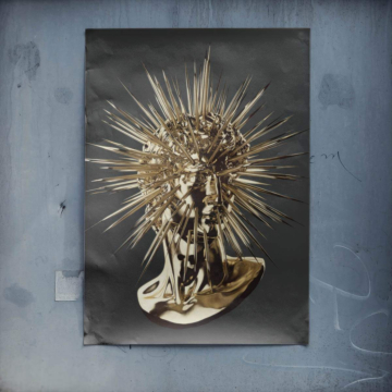 Dorado Medusa escultura - póster