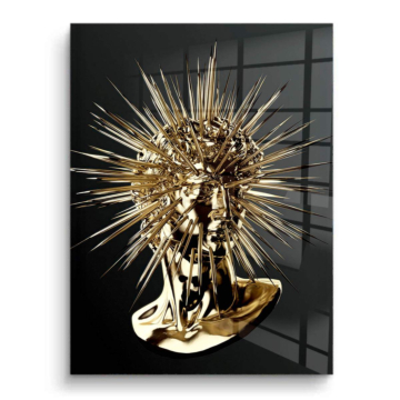 Dorado Medusa escultura - cuadro PVC brillante