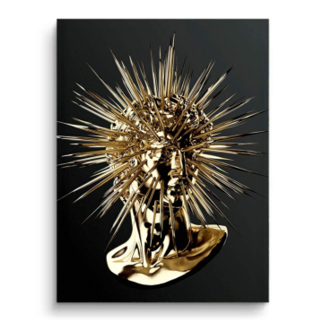Dorado Medusa escultura - cuadro PVC mate