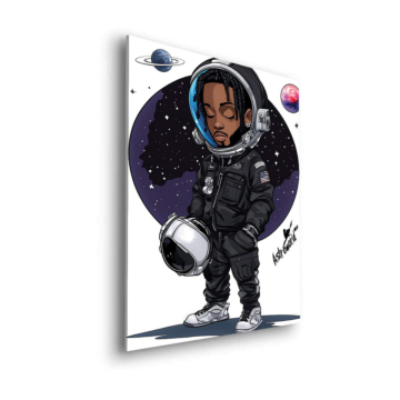 Cartoon Astronaut Dreams Dibond Matt Art