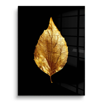 Hoja dorada individual - cuadro PVC brillante