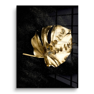 Hoja dorada prensada - cuadro PVC brillante