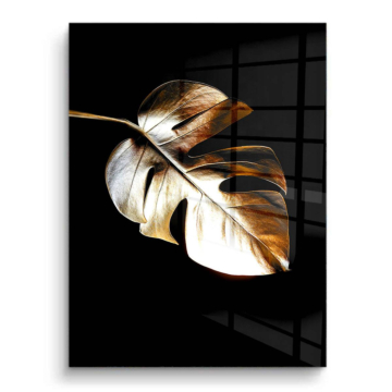 Hoja de monstera individual - cuadro PVC brillante