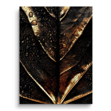 Hoja botánica oscura - cuadro PVC mate