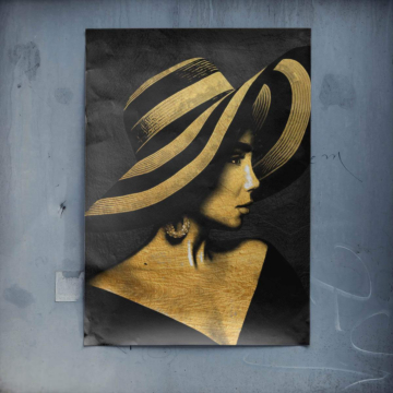 Mujer elegante con sombrero - póster