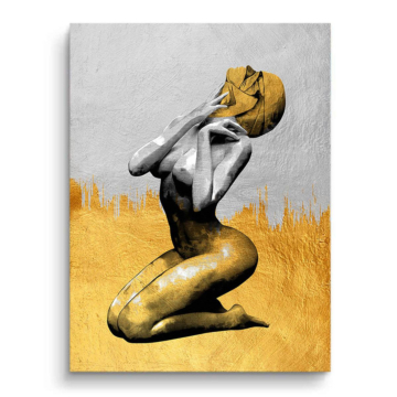 Figura femenina dorada - cuadro en lienzo