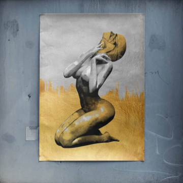 Figura femenina dorada - póster