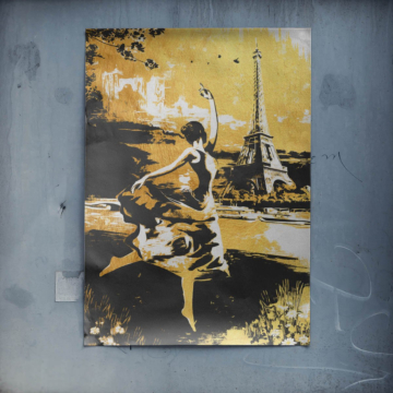 Bailarina de ballet en París - póster