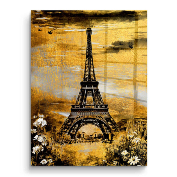 Torre Eiffel icónica - cuadro PVC brillante