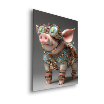 Steampunk Pigle - Dibond-Bild matt