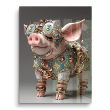 Steampunk Pigle - PVC-Bild glänzend