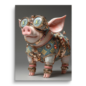 Steampunk Pigle - PVC-Bild matt