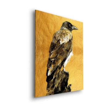 Retrato de águila dorada - cuadro Dibond mate