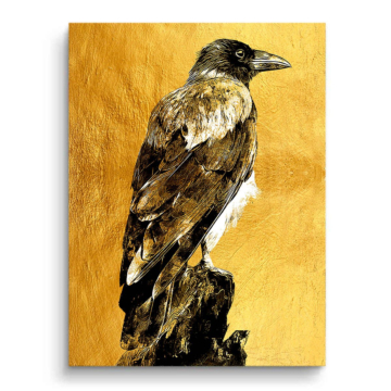 Retrato de águila dorada - cuadro PVC mate