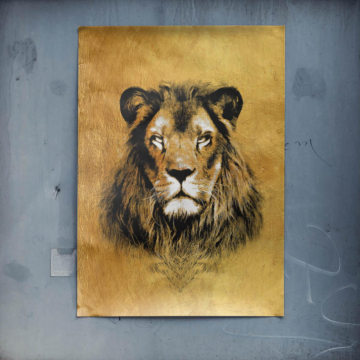 Cabeza de león majestuosa - póster