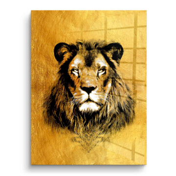 Cabeza de león majestuosa - cuadro PVC brillante